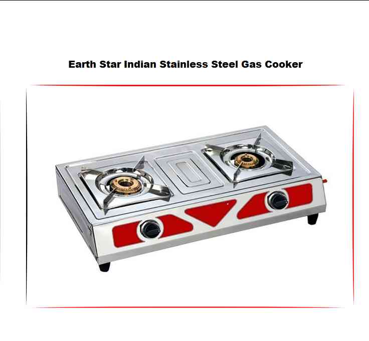 Earth Star Indian Stainless Steel Gas Cooker - L.P.G 